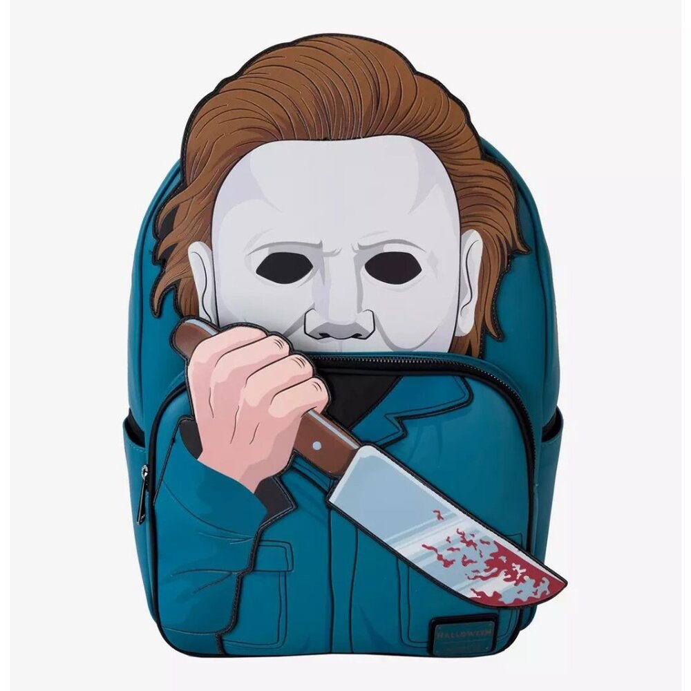 NWT Loungefly Halloween Michael Myers Cosplay Glow Full‑Size Backpack